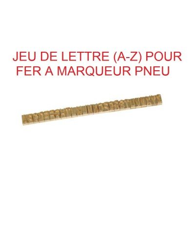 JEU DE LETTRE (A-Z) POUR FER A MARQUEUR PNEU