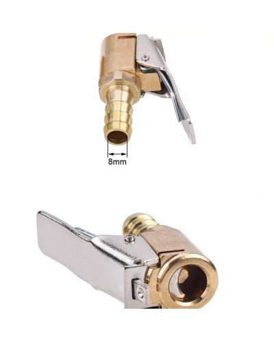 Attache tété de Gonflage en laiton pour pneu 8"