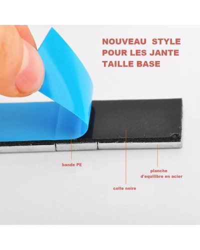 Masses d’équilibrage Autocollant en acier pour jantes en aluminium. Vente Palette 24000 Pics