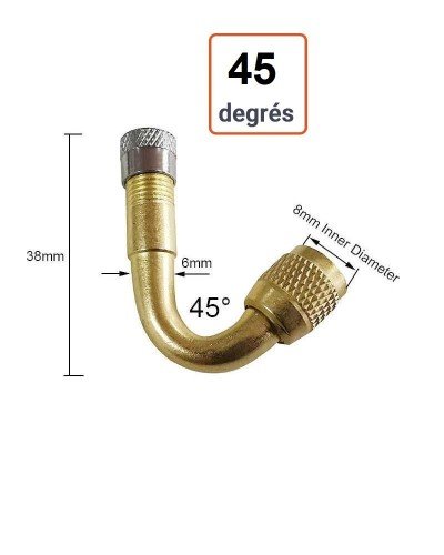 Valve Rallonge de Adaptateur Pneu Coude 45°