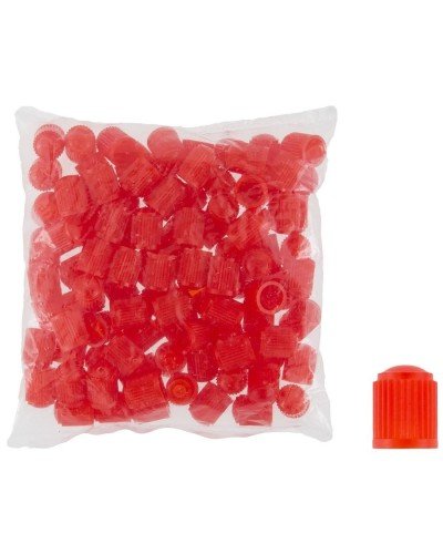 BOUCHONS DE VALVE PLASTIQUE (ROUGE100 pcs )