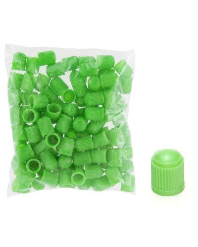 BOUCHONS DE VALVE PLASTIQUE(VERT100 pcs)