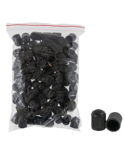BOUCHONS DE VALVE PLASTIQUE (NOIRS 100 pcs)