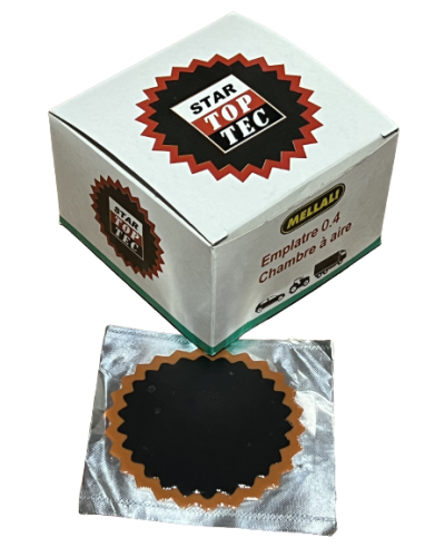 Pièces réparations chambres a air, N°4 Ø 75m  Boite de 20 pic