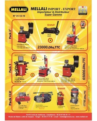 Pneus Maroc Pneu casa Equipement garage Matériels Automotive