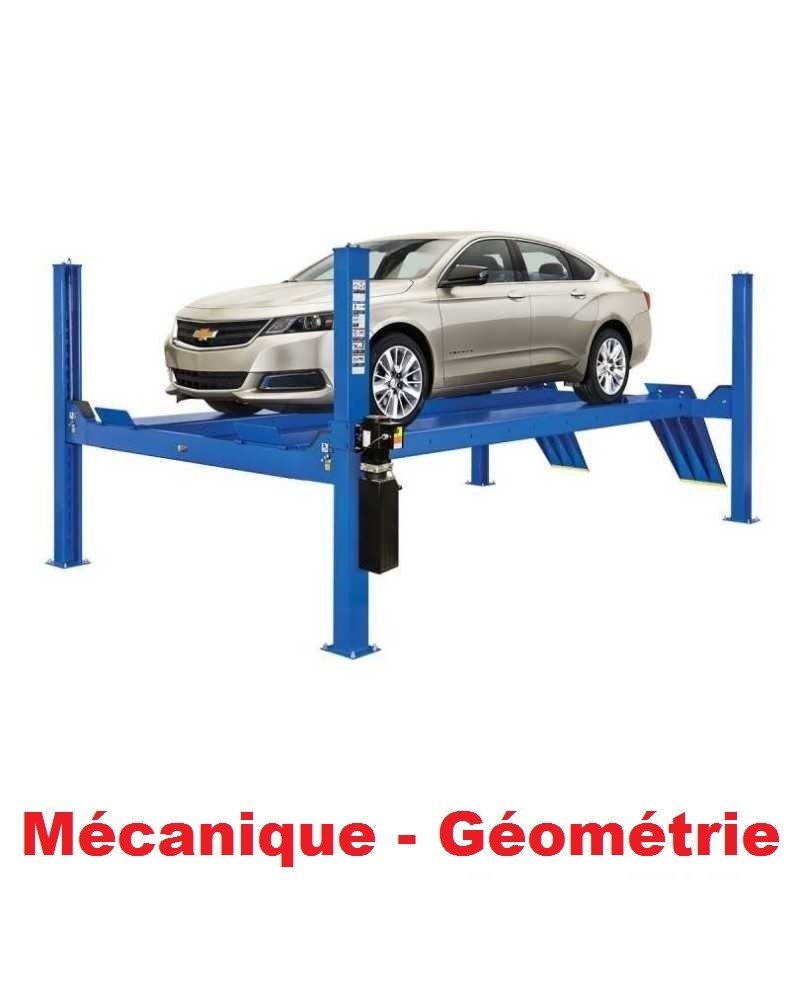 Pont élévateur 4 colonnes 3.5 ton pour mécanique ou Géométrie.