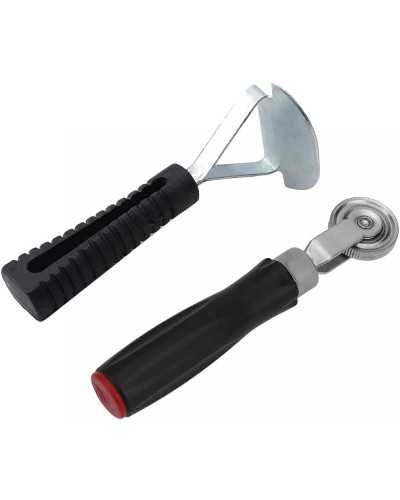 KIT Grattoir+ Rollet pour réparation de Pneu de Voiture