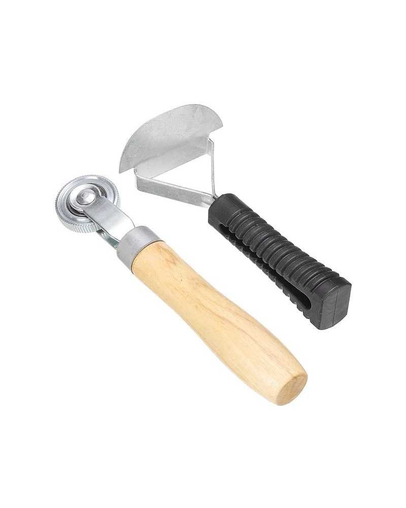 KIT Grattoir+ Rollet pour réparation de Pneu de Voiture