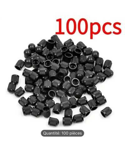 BOUCHONS DE VALVE PLASTIQUE (NOIRS 100 pcs)