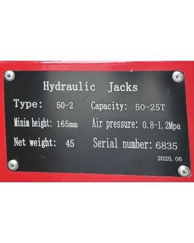 Cric rouleur hydraulique pneumatique pour camion.50 T